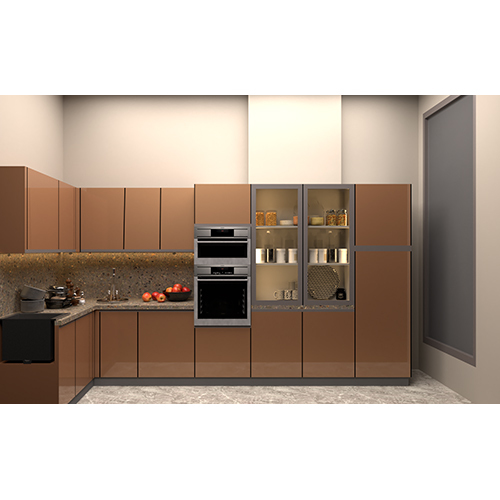 Stainless Steel L shape kitchen