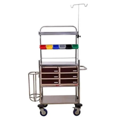 Crash Cart Trolley - Application: Hospital