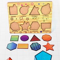 Wooden Triangles Puzzle Learning Educational Boards