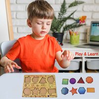 Wooden Triangles Puzzle Learning Educational Boards