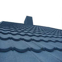 Stone Coated Metal Tiles - Steel, 420(W) mm, Teak Color | Lightweight, Easy-to-Install, Stylish Plain Design for Reliable Roofing Solutions