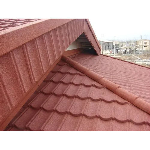 Stone Coated Roofing Shingles - Color: Red