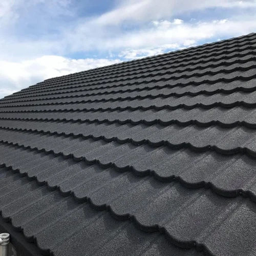 Stone Coated Roofing Tile - Color: Black