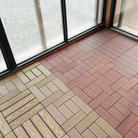 Wpc Interlock Floor Tiles - Natural Stone, 22 Millimeter Thickness, Polished Finish | Non-slip Feature, Easy Installation, Interior Use