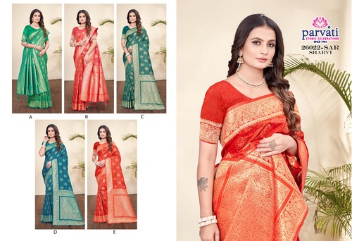 Parvati Multicolor Rapier Silk Saree -26022