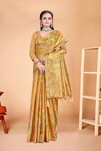 Parvati Multicolor Rapier Silk Saree -25918 - Pattern: Printed