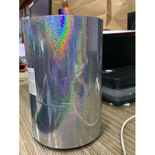 Cold Stamping Foil Rainbow - PET Material, 60 Inch Width, Silver Color | Customized Design for Plastic Applications