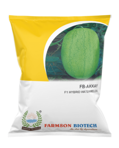 F1 Watermelon Seeds -Akkay F1 Hybrid - Color: Fruit Rind Color Is Light Green Net On A Light Green