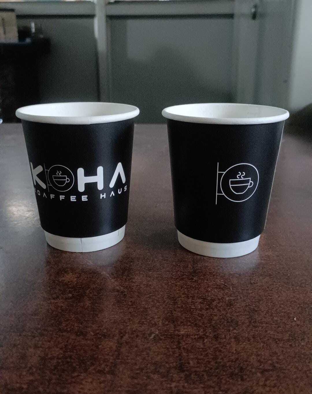 Customised paper cups and glasses