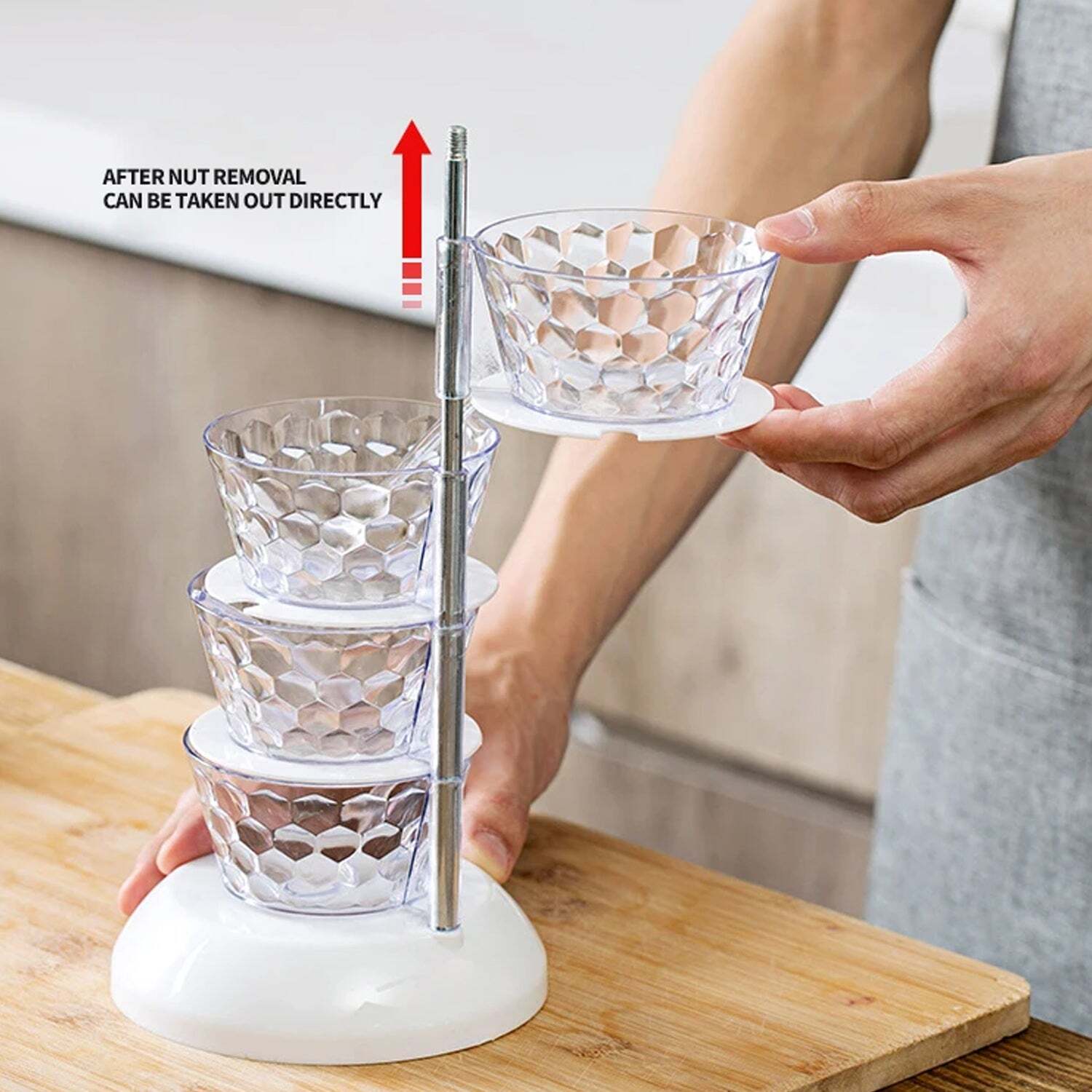 5 Section 360a Rotating Vertical Seasoning Box Plastic Pickle Towers