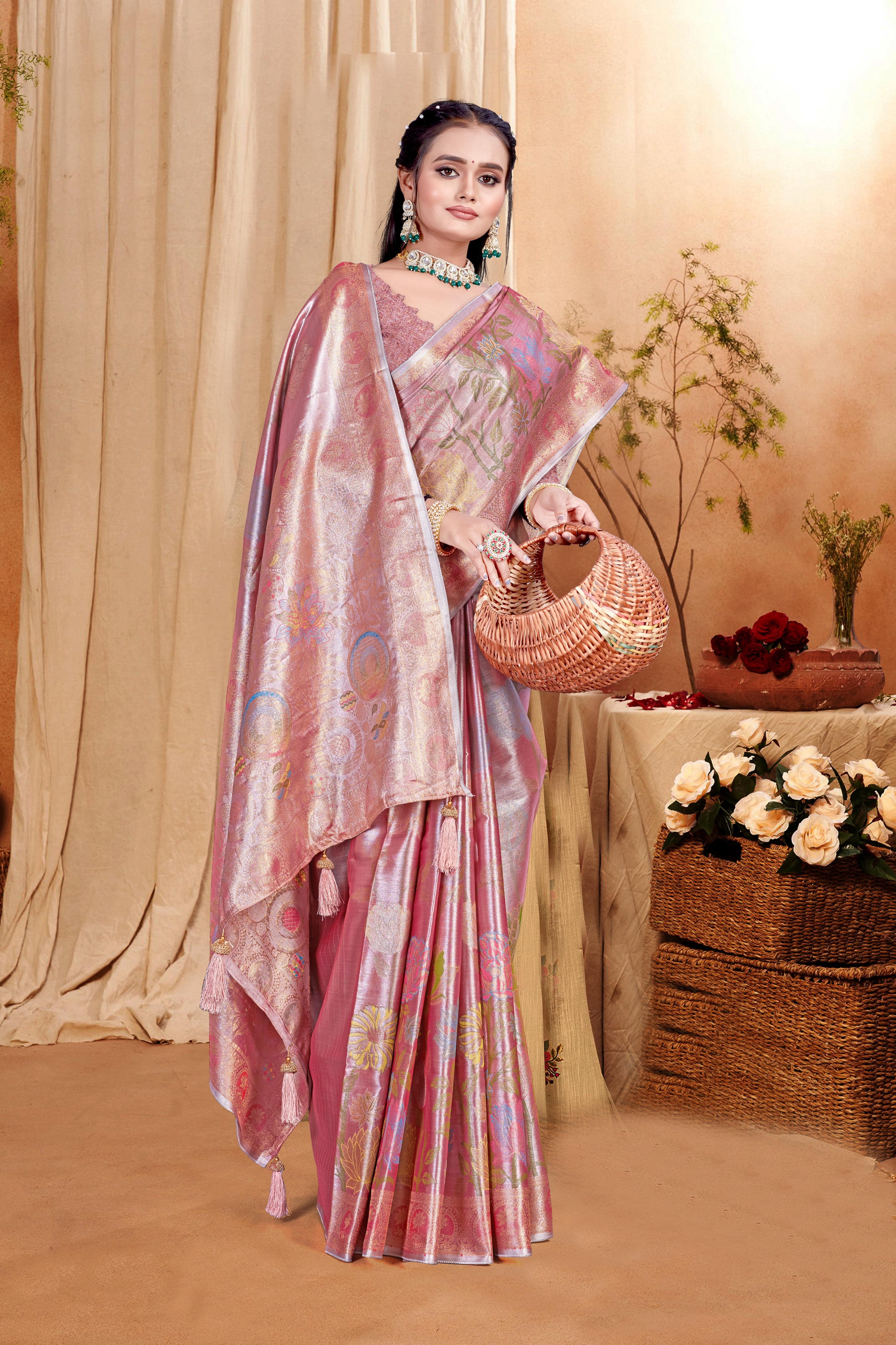 Parvati Multicolor Rapier Silk Saree -25920