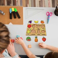 Wooden Fruits Puzzle Learning Educational Boards
