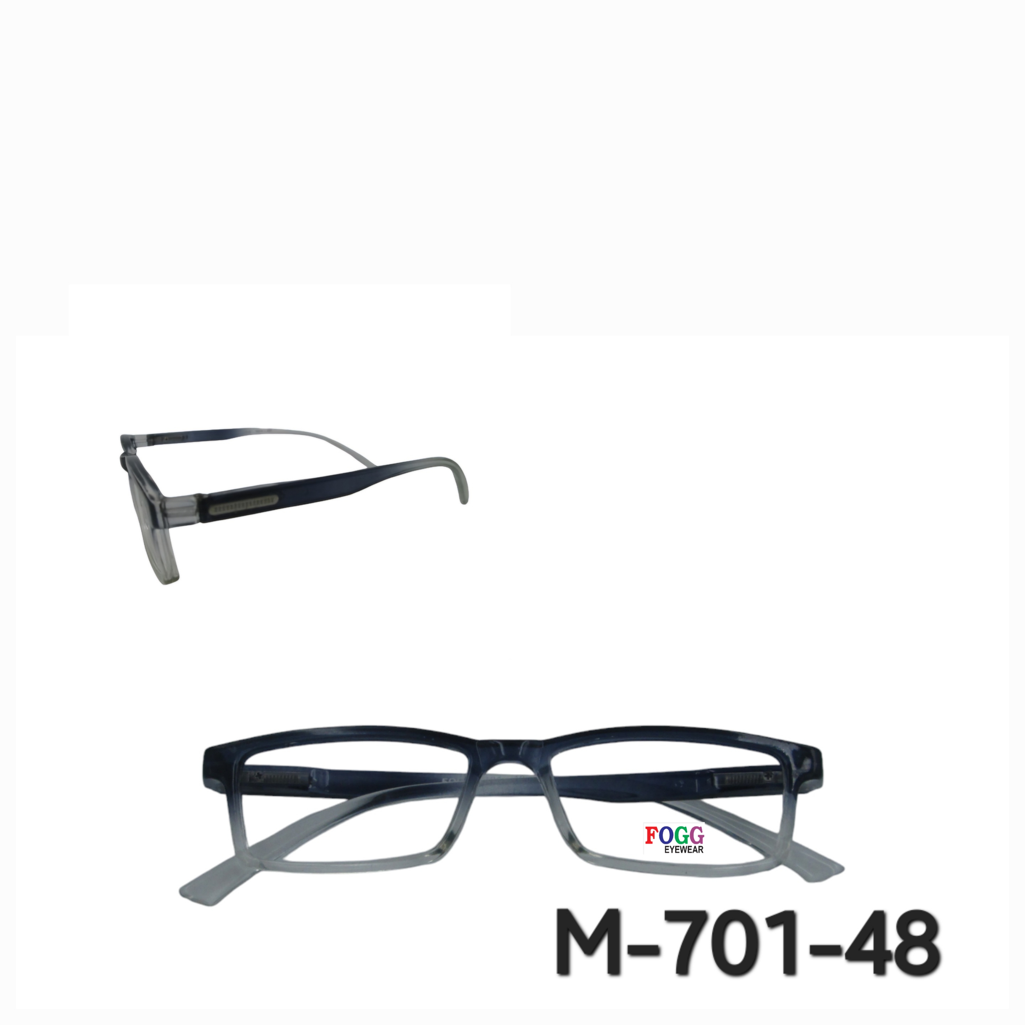 Fogg Tr90 Optical Frame - Nylon Material, Grey Color | Fashion Sunglasses With Gradient Uv Protection Lenses