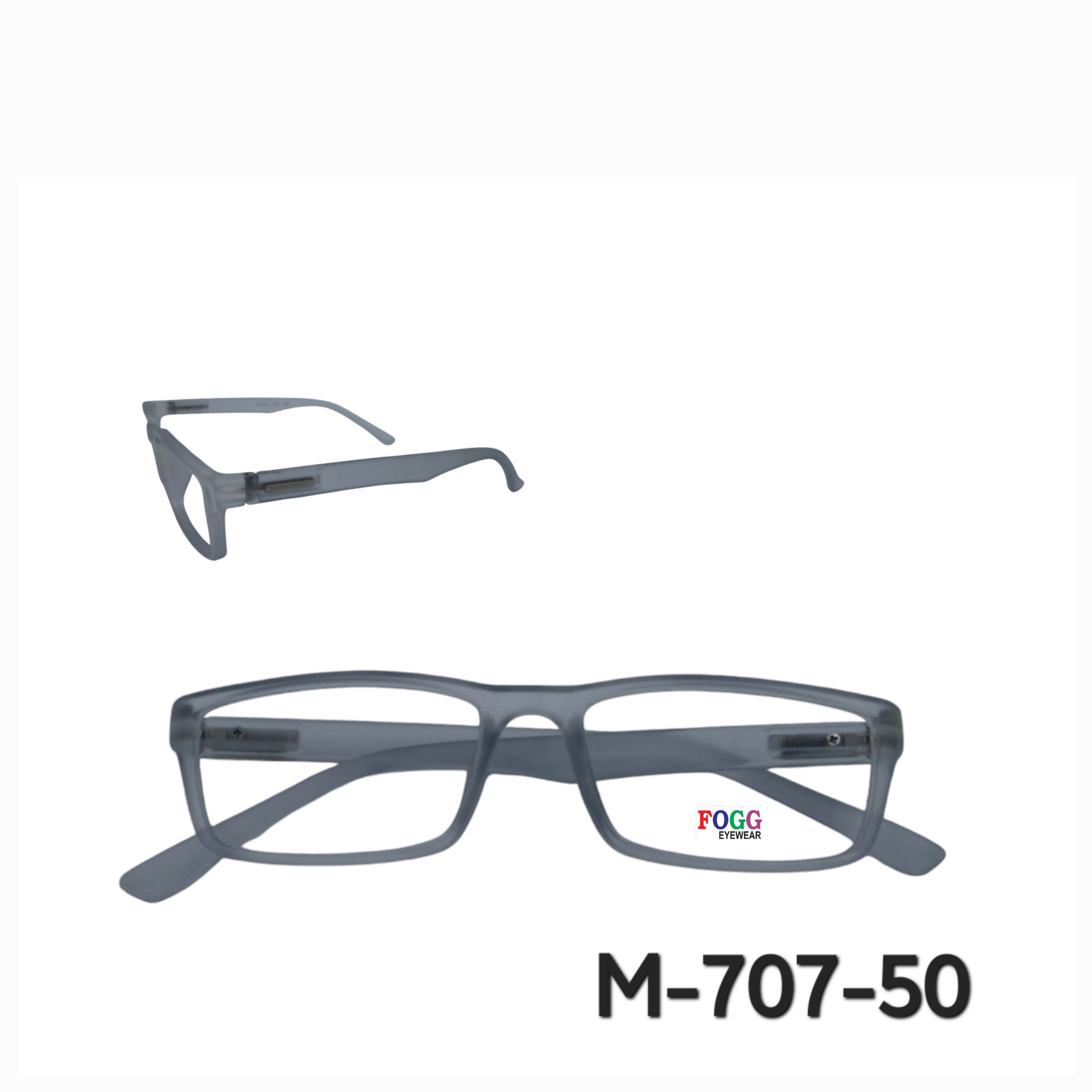 Fogg Tr90 Optical Frame - Nylon Material, Grey Color | Fashion Sunglasses With Gradient Uv Protection Lenses