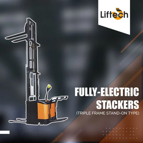 Triple Frame Fully Electric Stacker - Attributes: Durable