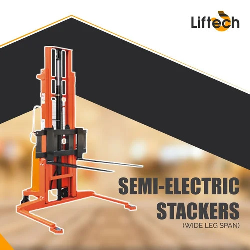 Wide Leg Span Semi Electric Stacker