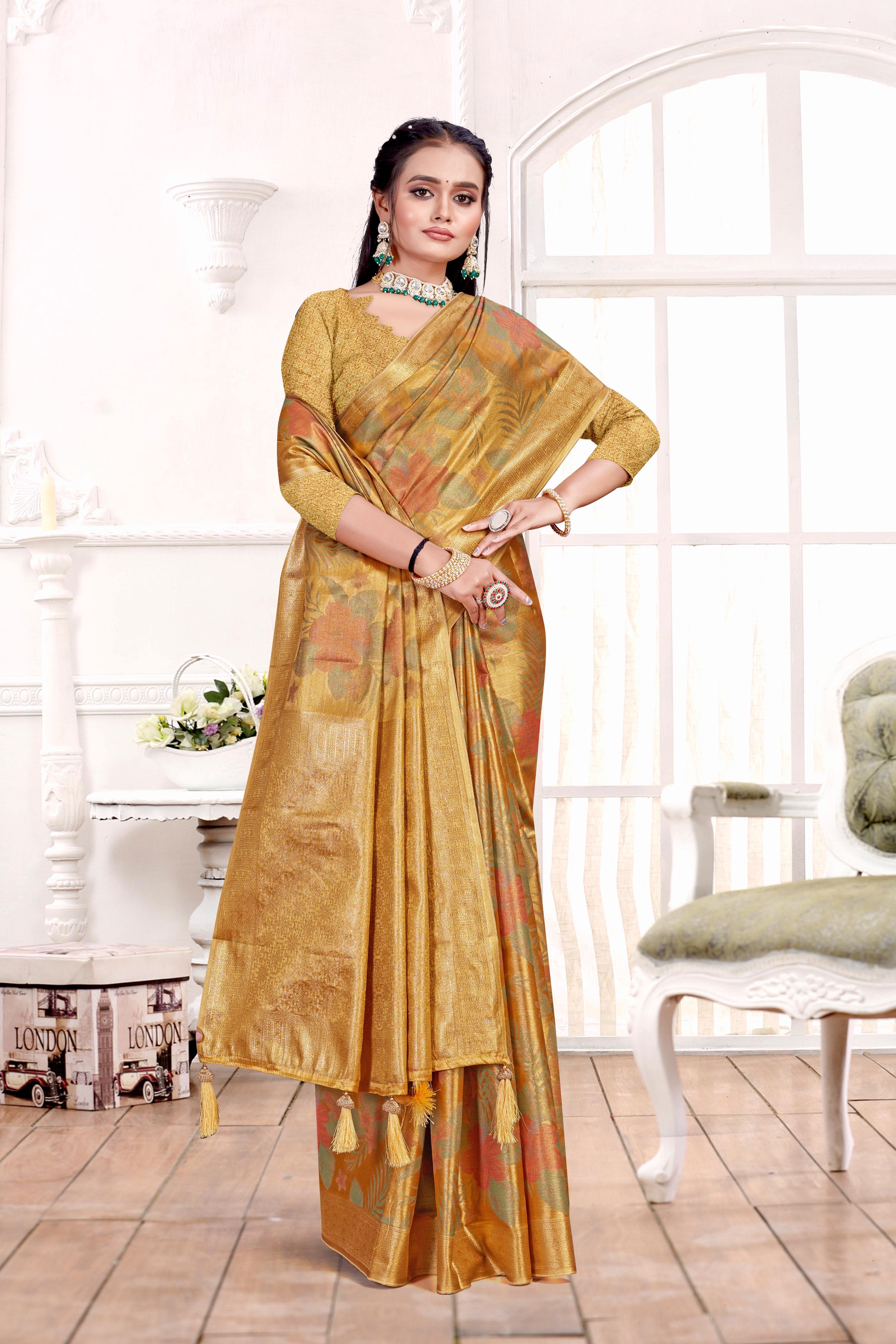 Parvati Multicolor Rapier Silk Saree -25926