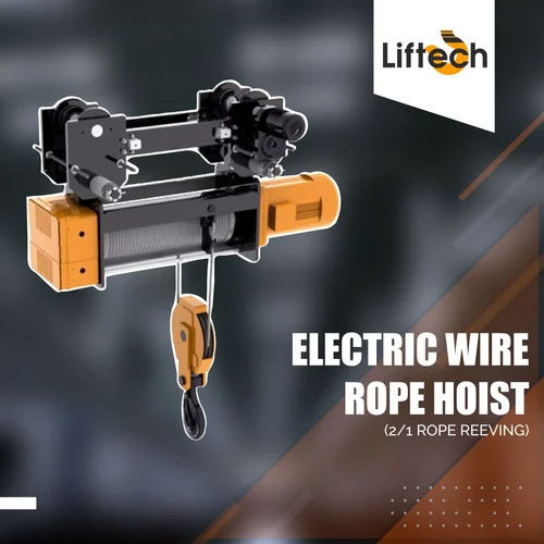 Electric Wire Rope Hoist - Color: Black And Orange