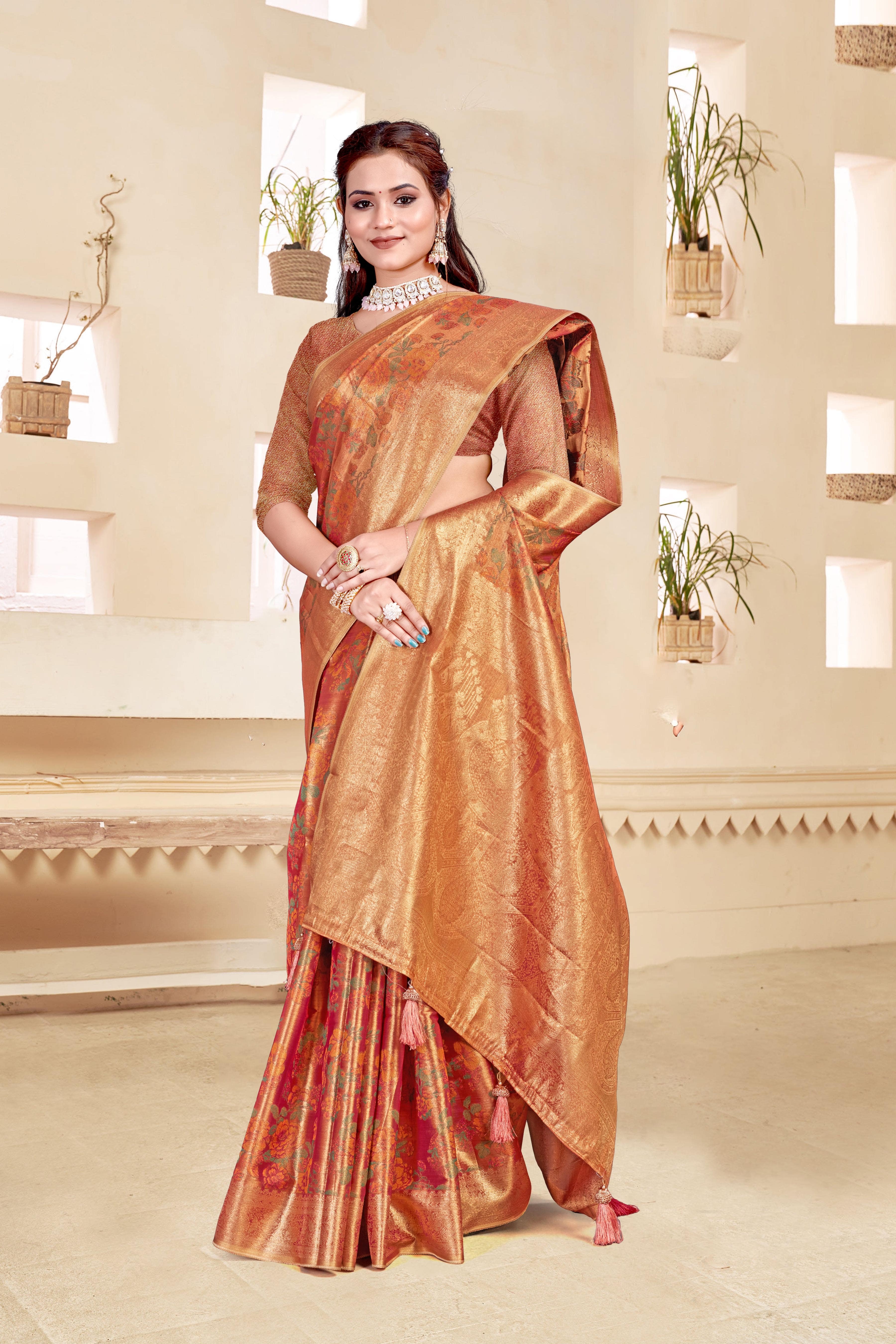 Parvati Multicolor Rapier Silk Saree -25928