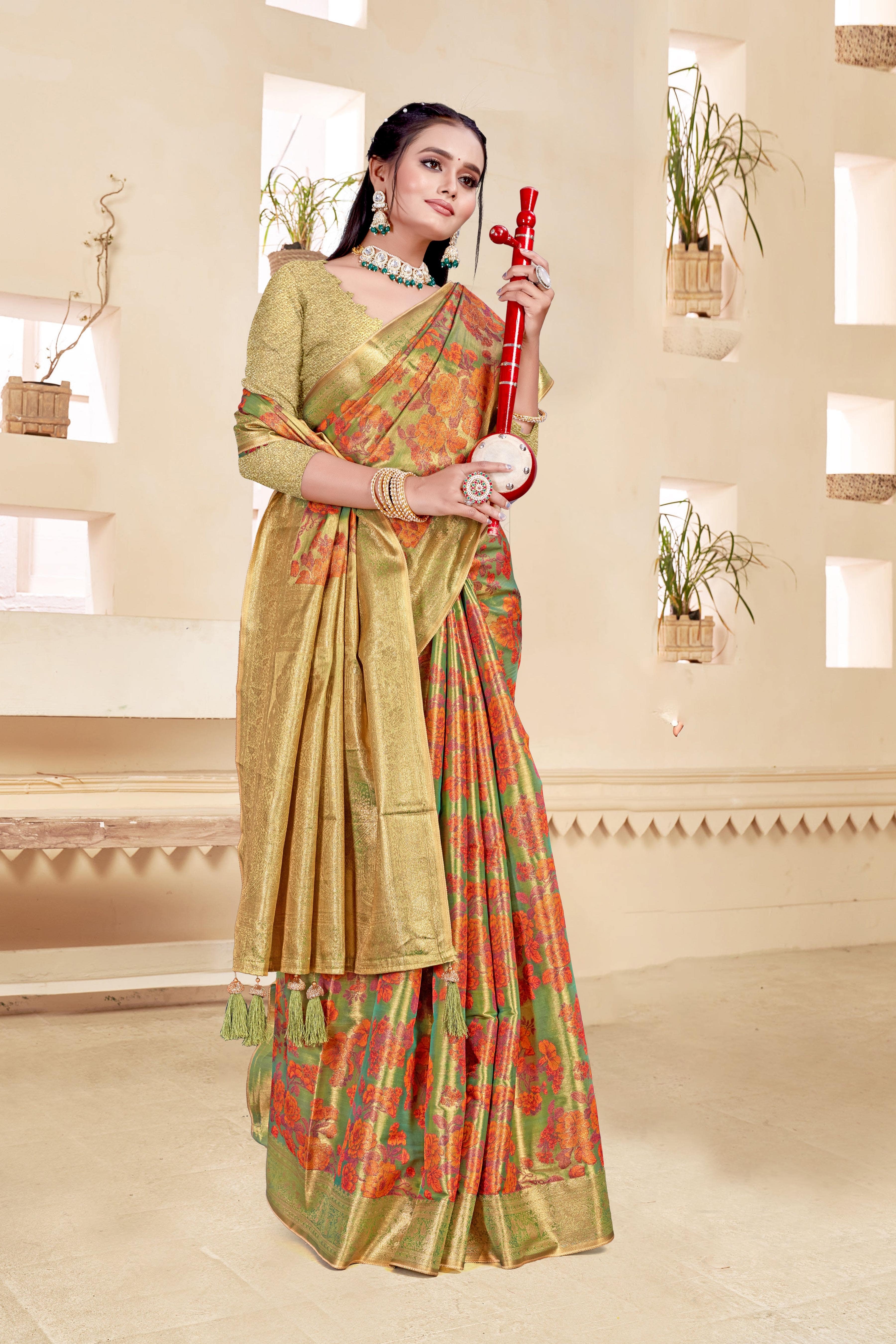 Parvati Multicolor Rapier Silk Saree -25928