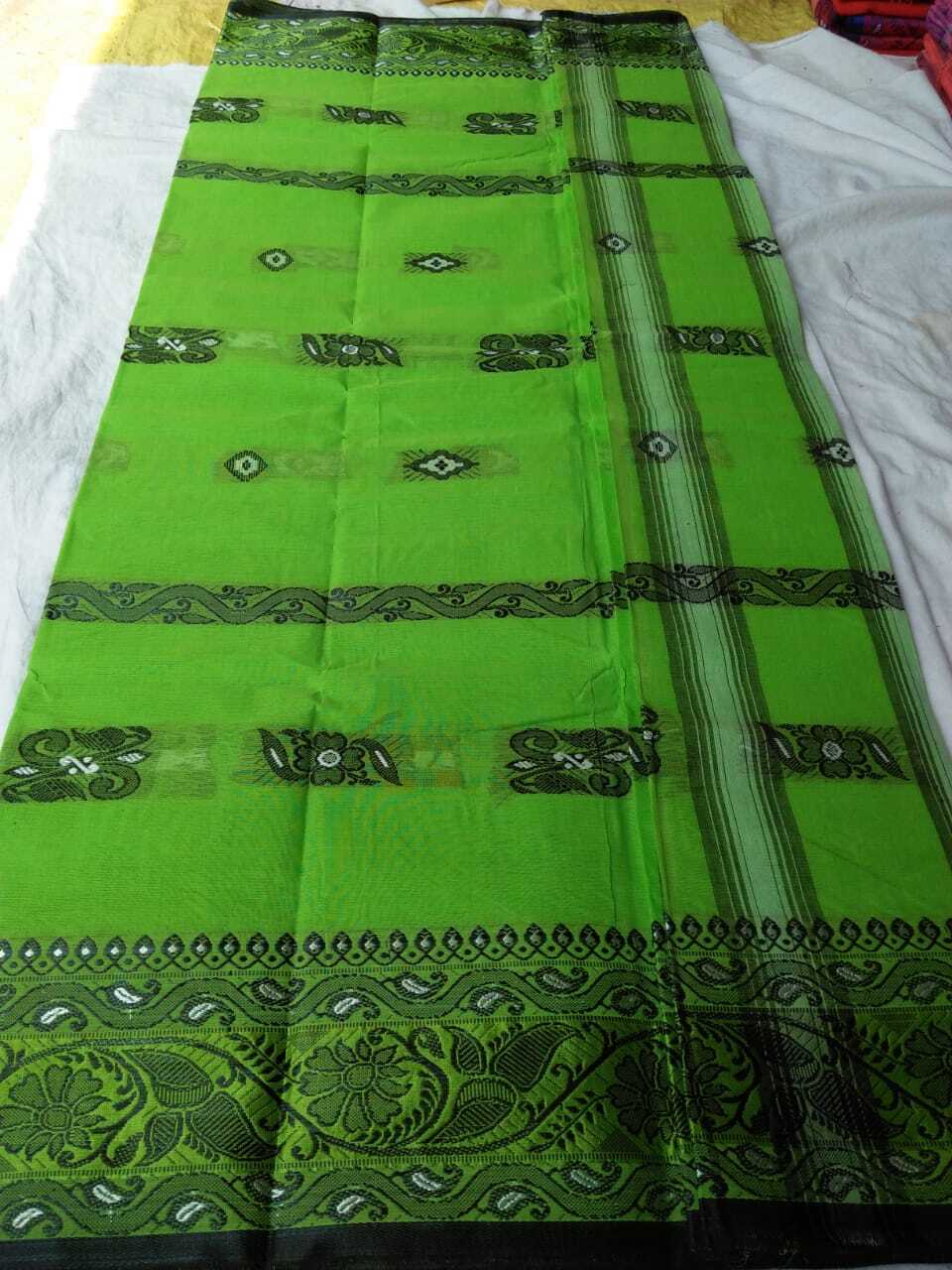 Multicolor Pure Cotton Tanth Koyel Saree