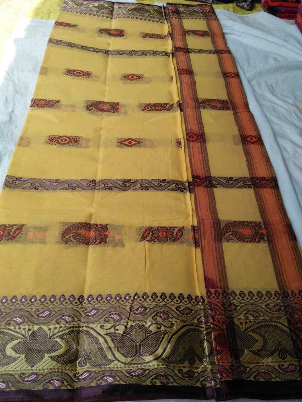 Multicolor Pure Cotton Tanth Koyel Saree