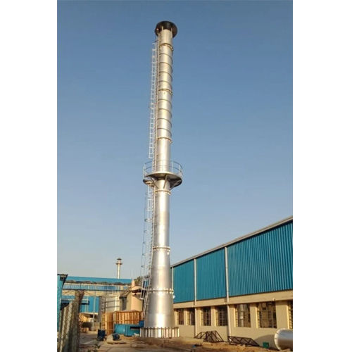 Mild Steel Boiler Chimney - Exhaust Capacity: 0-2000 Cubic Meter Per Hour (M3/H)