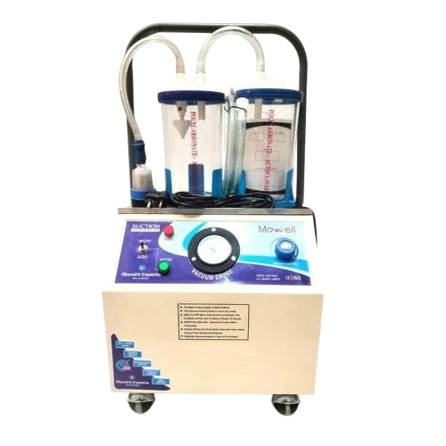 Electric Suction Machine - 2 Liter Capacity, Blue Polycarbonate Material, 220v Automatic Operation For Hospitals