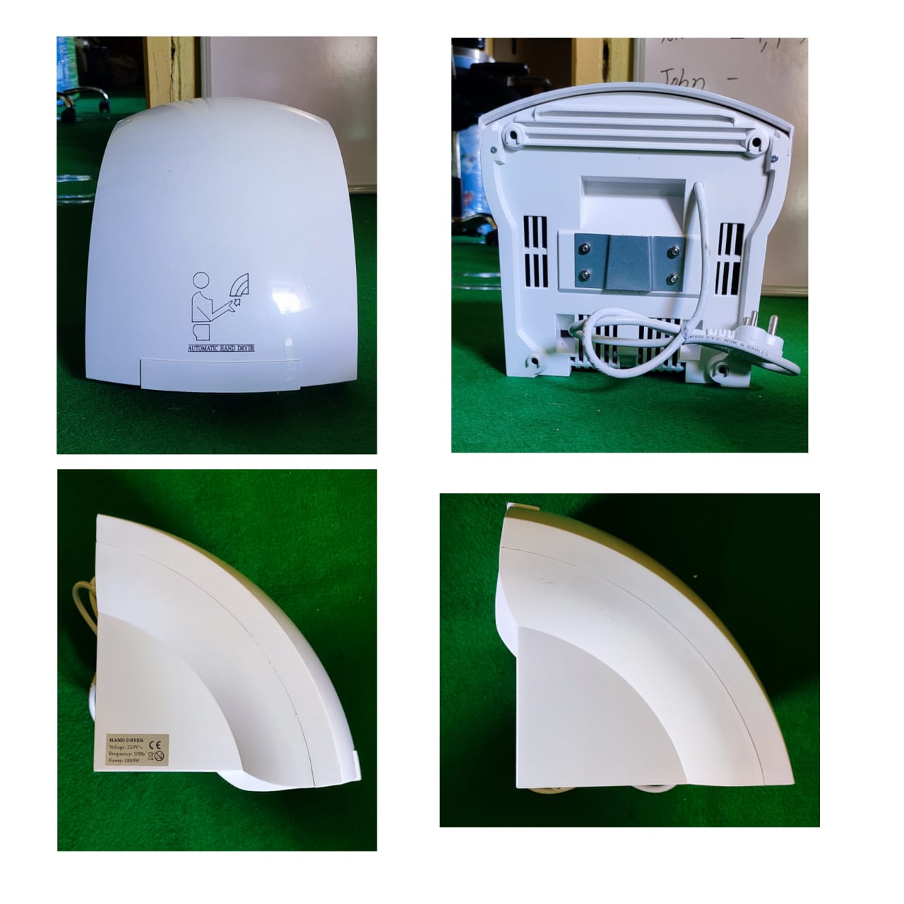 Automatic Hand Dryer - White Finish | 1-year Warranty, Energy Efficient