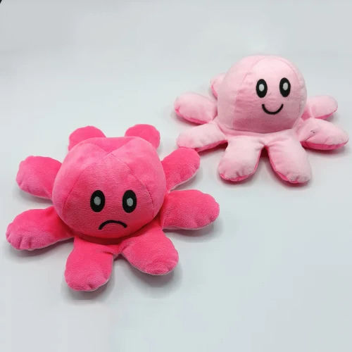 Reversible Octopus Soft Toy - Color: Pink