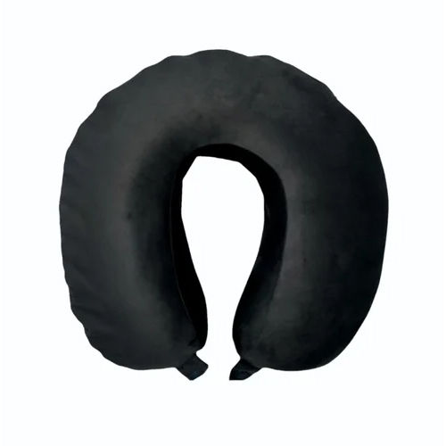 U Shaped Black Memory Foam Neck Pillow - Feature: Washable