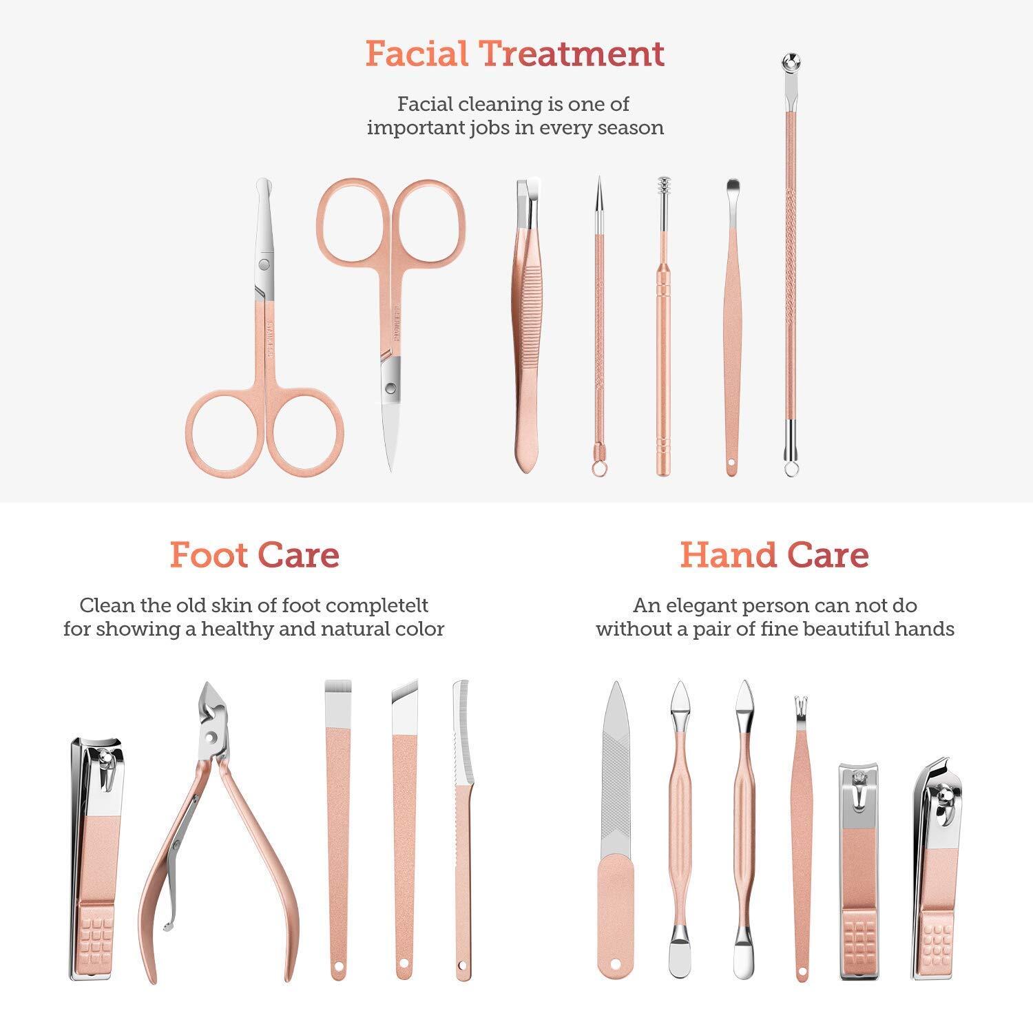 18 In 1 Manicure Kit - Nail Clipper Manicure Set