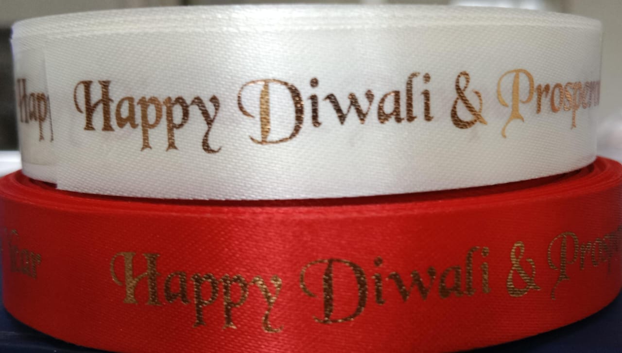 printed diwali ribbon