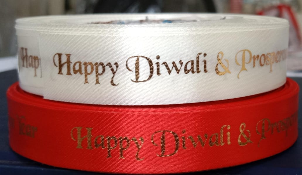 printed diwali ribbon