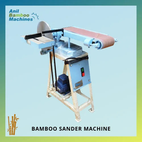 Bamboo Belt Disc Sander Machine - Color: Blue