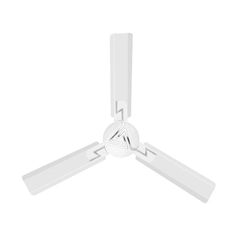 48 Inch White Color Ceiling Fan - Blade Material: Steel