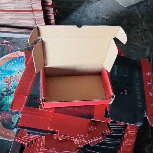 3 Ply Printed Corrugated Box - High-Quality Corrugated Board Paper, Customized Size Options, Customizable Printing Designs, Holds Up to 5 Kilograms