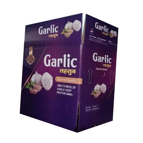 Printed Garlic Corrugated Packaging Boxes - Material: Paper