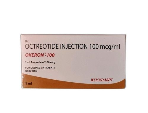 Okeron 0.1mg Injection - Treatment for Acromegaly, Carcinoid Tumors, Bleeding Esophageal Varices | Prevents Post-Pancreatic Surgery Complications