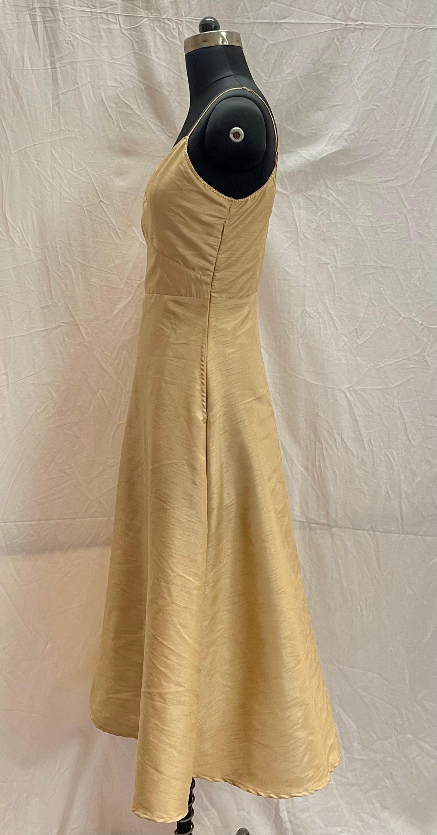 Womens Classic Long Dress - Dupin Silk, Sizes Xs To Xxl, Cream Color | Washable, Breathable, Elegant Sleeveless Design For Summer Occasions