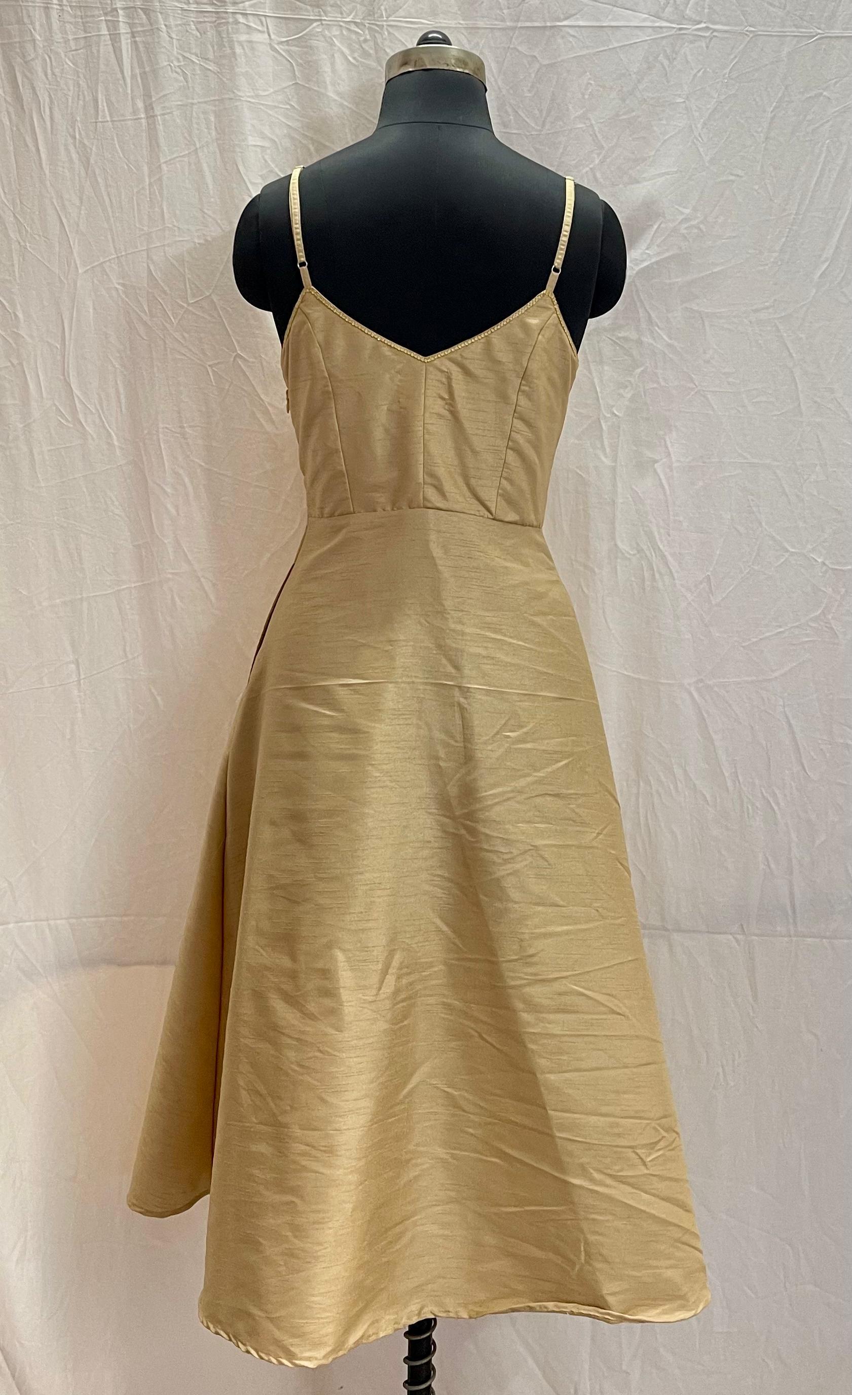 Womens Classic Long Dress - Dupin Silk, Sizes Xs To Xxl, Cream Color | Washable, Breathable, Elegant Sleeveless Design For Summer Occasions