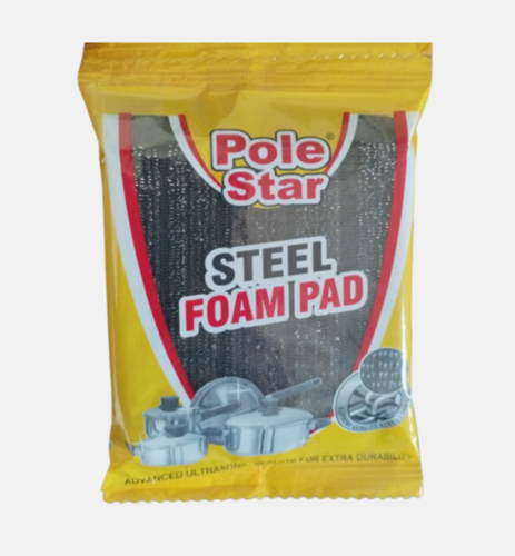 POLE STAR STAINLESS STEEL FOAM PAD SCRUBBER