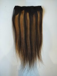 Colored Remy Hair Highlighted Natural Straight Human Hair Clip In Set