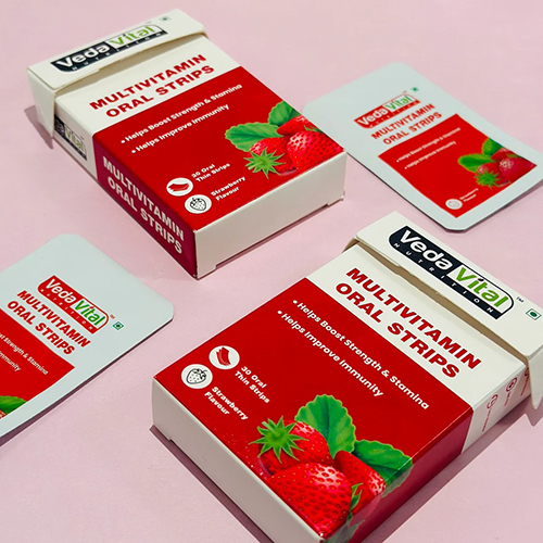 Strawberry Flavour Multivitamin Oral Strips