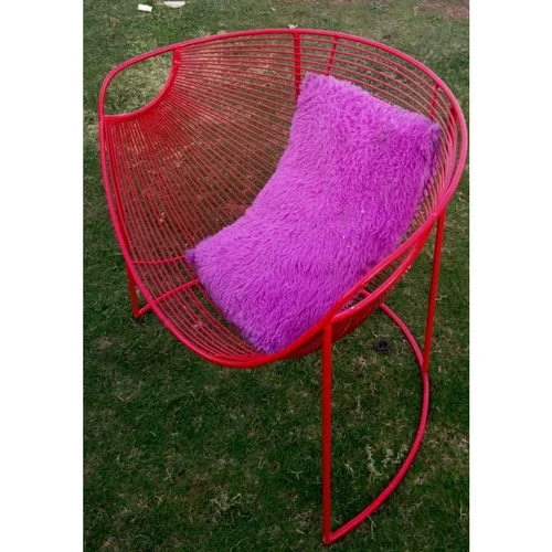Powder Coated Red Iron Chair
