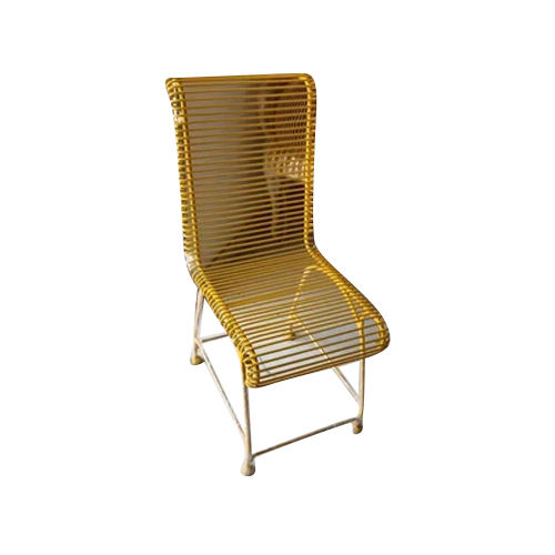 Iron Chair With Cushion - Color: Yellow