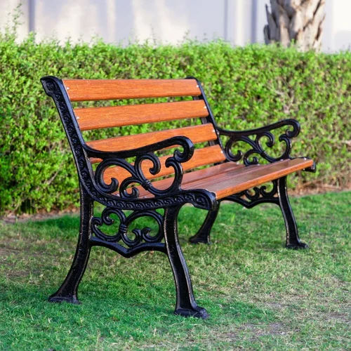 Frp Garden Bench - Color: Black And Brown