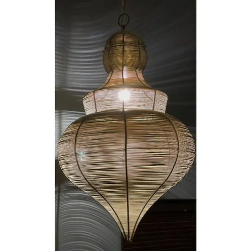 Cast Iron Hanging Lamp - Color: White