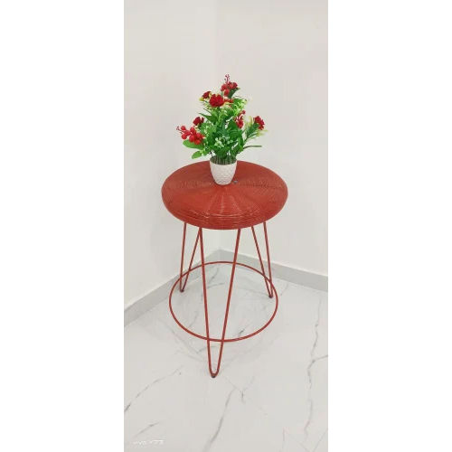 Iron Bar Stool - Color: Red