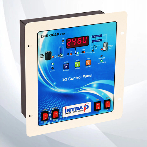 LED Gold Plus RO Control Panel - Mild Steel, 125x185x60 mm | Powder Coated Finish, Customizable Color, 170-280V, 50-60 Hz